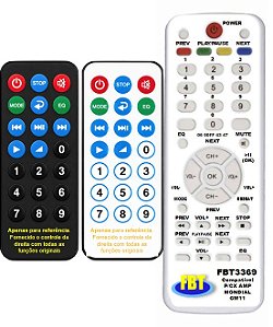 Controle Remoto Compatível P/CX AMP MONDIAL CM11 FBT3369
