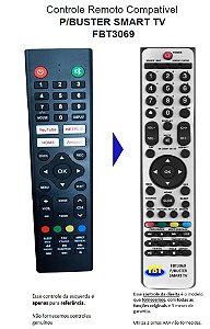 Controle Remoto Compatível P/BUSTER SMART TV FBT3069