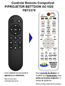 Controle Remoto Compatível P/PROJETOR BETTDOW AC1020 FBT3379