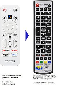 Controle Remoto Compatível P/ PROJETOR BYINTEK R90/U90 FBT3387