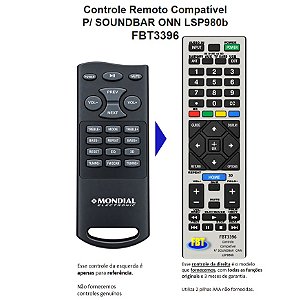 Controle Remoto Compatível P/ SOUNDBAR ONN LSP980b FBT3396