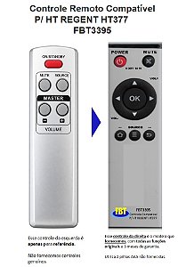 Controle Remoto Compatível P/ HT REGENT HT377 FBT3395