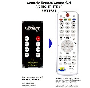 Controle Remoto Compatível P/BRIGHT HT5.1F FBT1631