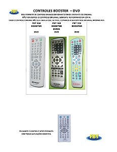 Controle Remoto Compatível - Dvd Booster Braview