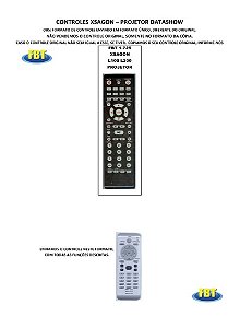 Controle Remoto Compatível - XSAGON L100/L200 para Projetor
