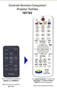 Controle Compatível TOSHIBA PROJ TDP-SP1 FBT782
