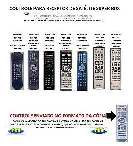 Controle Remoto Compatível - S para RECEPTOR DE SATÉLITE SUPERBOX