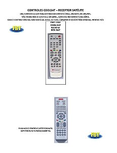 Controle Remoto Compatível - Receptor Digital Satelite Cinebox Duosat Evolutionbox F1 Freesat Gigabox Globalsat Goldbox HdDuo Hibox