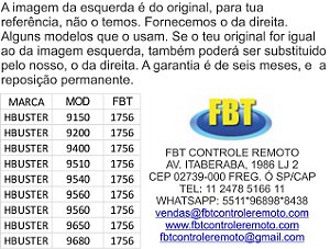 Controle Remoto Compatível - para DVD Automotivo H-BUSTER (HBD9540 AV / 9510 / 9560 / 9150 / 9200 / 9400 / 9540 / 9650 / 9560 AV )