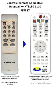 Controle Remoto Compatível - para Home THEATER HYUNDAI - HY HTS P850 / HY 1116N / HY1114HT / HY 1119 HT