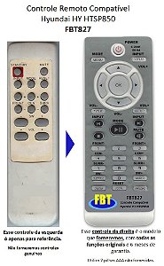 Controle Remoto Compatível - para Home THEATER HYUNDAI - HY HTS P850 / HY 1116N / HY1114HT / HY 1119 HT