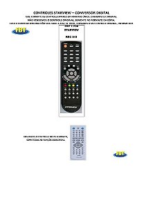 Controle Remoto Compatível - Conversor Digital SuperCalifornia Telesystem Tomate Toptiva Tva Usatel Telefonica Vivo