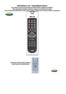 Controle Remoto Compatível - Conversor Digital Volnix X-Hd Yashica Sintony Zinwell Br Zirok