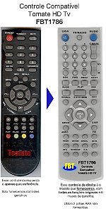 Controle Remoto Compatível para RECEPTOR DE TV Lenoxx TOMATE RC 106