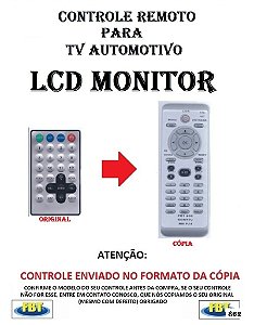 Controle Remoto Compatível - para TV AUTOMOTIVA LCD MONITOR