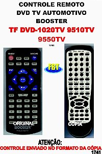 Controle Remoto Compatível para DVD/TV BOOSTER DVD-1020 TV / 9510 TV / 9550 TV