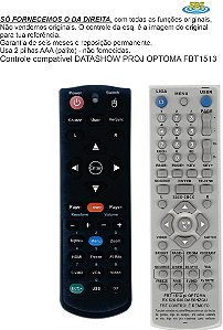 Controle Remoto Compatível - para Projetor Digital Optoma BR300 / EX526 / 536 / DX609V / EP727 / EP728 / EW1610 / TS721 / TX727 / TX728 / X542 / TX615 / TX762 / EX542 / DS551 / DX551 / TS551 / TX551 / TX631-3D / AND TW631-3D
