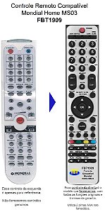 Controle Compatível Hometheater MONDIAL MS03 FBT1909