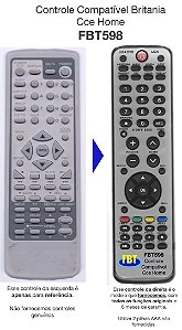 Controle Remoto Compatível - para DVD CCE C/ BASS E TREBLE FBT598