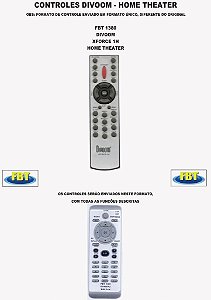 Controle Remoto Compatível - Home THEATER DIVOON  XFORCE 1H