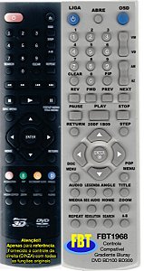 Controle Compatível GRADIENTE DVD  BLURAY BD300 FBT1968