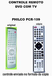 Controle Remoto Compatível para DVD C/ TV PHILCO PCR-109