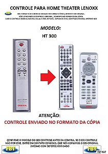 Controle Remoto Compatível - para Home THEATER Lenoxx Sound HT-300
