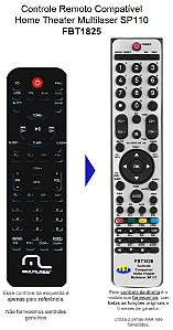 Controle Compatível Multilaser Home Sp070 160 177 FBT1825