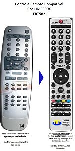 Controle Remoto Compatível - para Home THEATER CCE HM-3300X