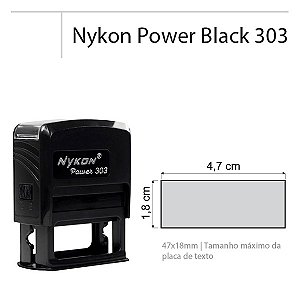 CARIMBO 303 NYKON - 18x47 MM - AUTOMÁTICO - PERSONALIZADO