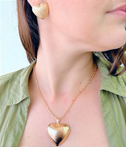 Conjunto Colar Coração