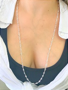 Colar Tiffany Longo Zircônia Cristal
