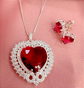 Conjunto Coração Ruby