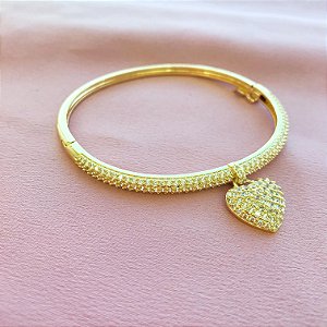 Bracelete Cravejado Coração