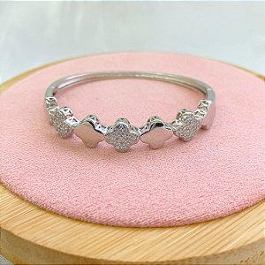 Bracelete Trevo Prata