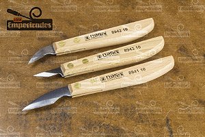 Kit de goivas e facas para entalhe 6 peças - Line Standard 894610 - Narex