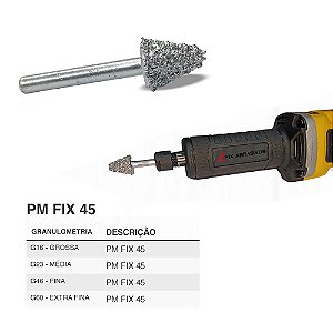 Ponta Montada 45º para Retifica de 5/8 Pol. Grão 60 - Fix Abrasivos