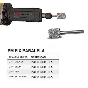 Ponta Montada Paralelo para Retifica de 5/8 Pol. Grão 60 - Fix Abrasivos