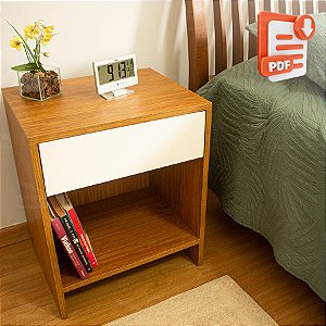 Mesa de Cabeceira Freijó - Projeto em PDF Passo a Passo