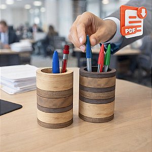 Porta Caneta Marchetado - Projeto em PDF Passo a Passo