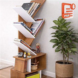 Estante de Livros Árvore - Projeto em PDF Passo a Passo