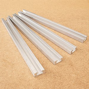 Trilho T-Track em Alumínio 20cm - 04 peças (sem furos e anodização) - Rivertools