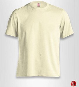 Camiseta Marfim, 100% Algodão, Fio 30.1 Penteado