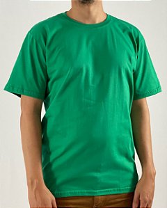 Camiseta Verde Bandeira, 100% Algodão, Fio 30.1 Penteado