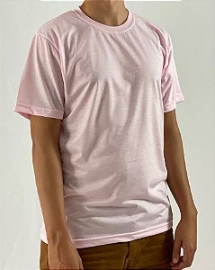 Camiseta Rosa Claro, 100% Poliéster