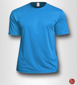 Camiseta Infantil Azul Turquesa - 100% Poliéster