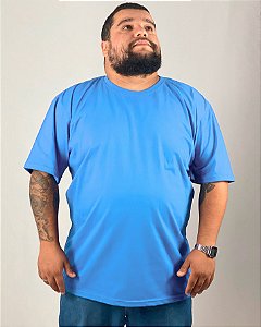 Camiseta Azul Celeste, Extra Grande, 100% Algodão, Fio 30.1 Penteado