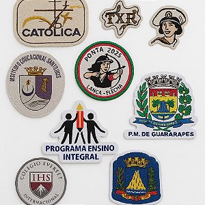 PATCH BORDADO EM ALTA DEFINIÇÃO, CORTE LASER / PERSONALIZADAS TERMOCOLANTES