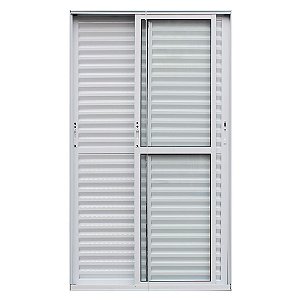 Porta Balcão Veneziana 03 Folhas Branco Maxx - 210x120