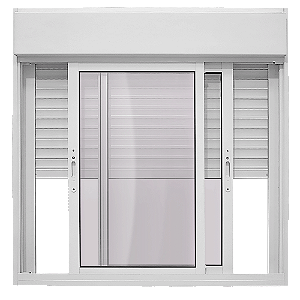 Janela Maxx com Persiana Integrada Automatica com Controle - 120x120